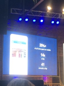 Time Spent on Mobile, Picture Taken at Facebook Boost Your Business 2015 in Nashville, TN