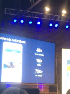 Facebook Video Ads stats Picture Taken at Facebook Boost Your Business 2015 in Nashville, TN