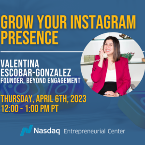 Grow your Instagram Presence w Valentina Escobar-Gonzalez