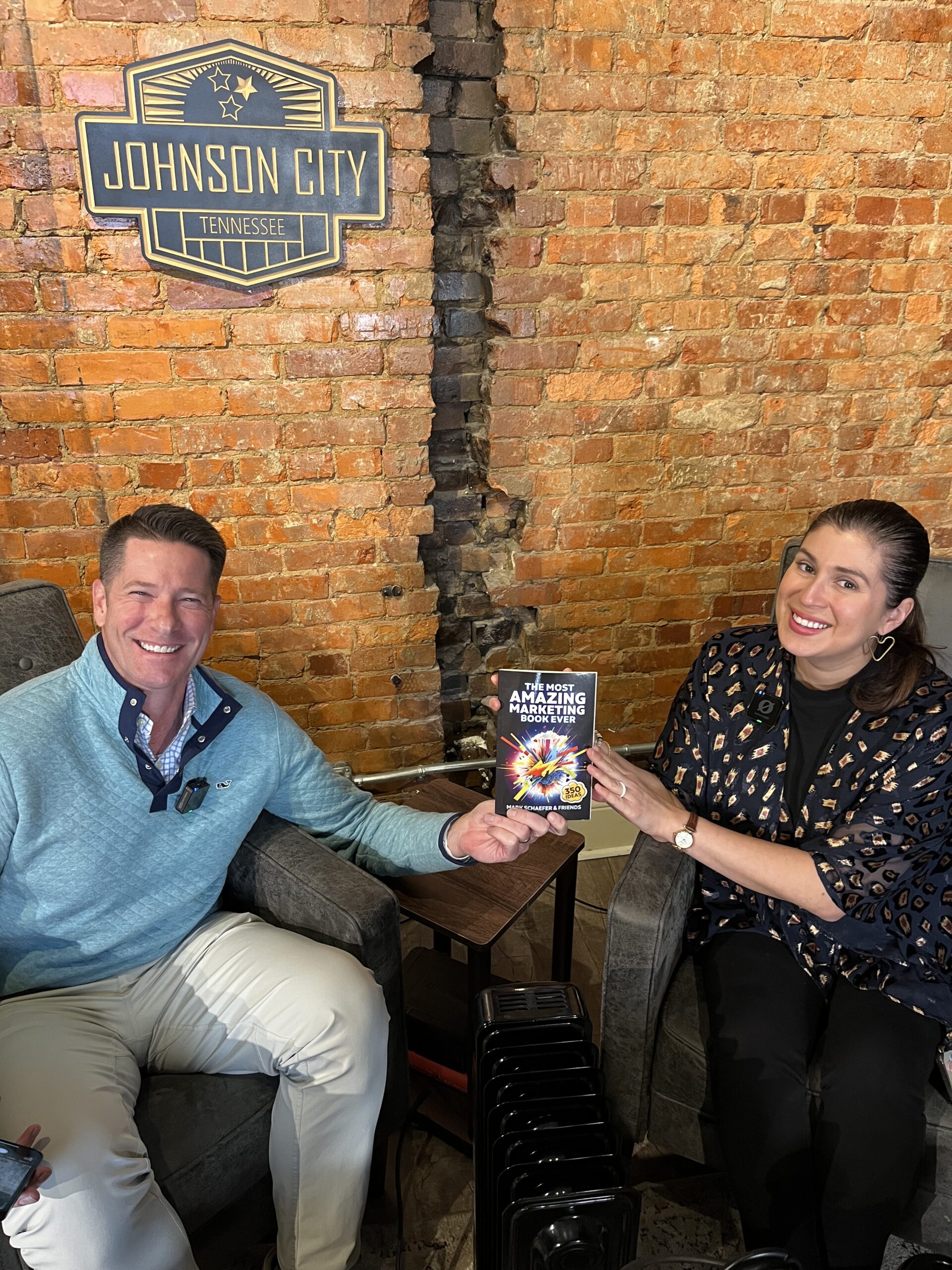 You are currently viewing Discussing Discord, AI, Social Media, and Amazing Marketing book for small business in the Johnson City Living podcast